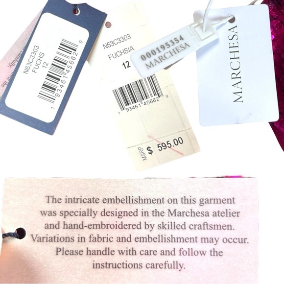 Marchesa Notte, NWT Women’s One-Shoulder Sequin Mini Dress, Fuchsia Pink Size 12 - Picture 10 of 13